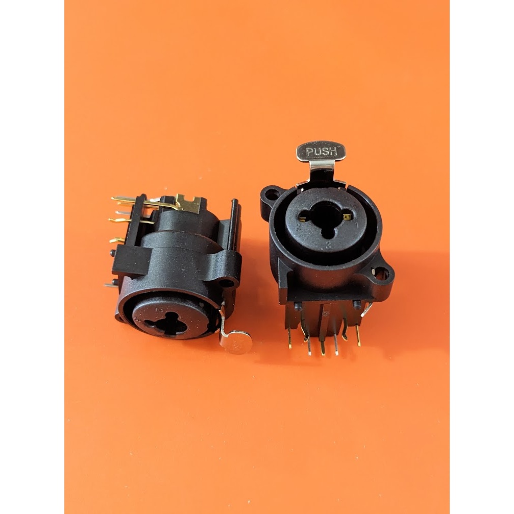 Soket Body Multi Combo XLR Canon Female Akai TEMBAGA Gold