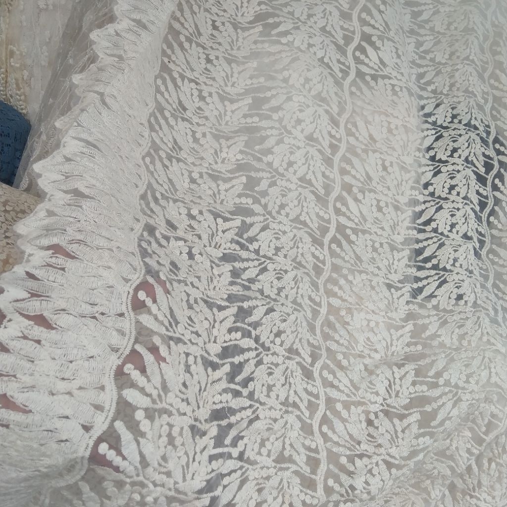 Kain organza bordir | Harga/0,5m | bahan organza bordir| bahan organza bordir | kain organza bordir.