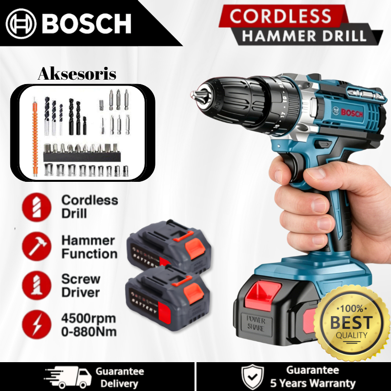 [Sedang laris ]Bosch 1288V Mesin Bor Baterai 2 in 1 Tangan Cordless Drill Battery Bor Cordless Power