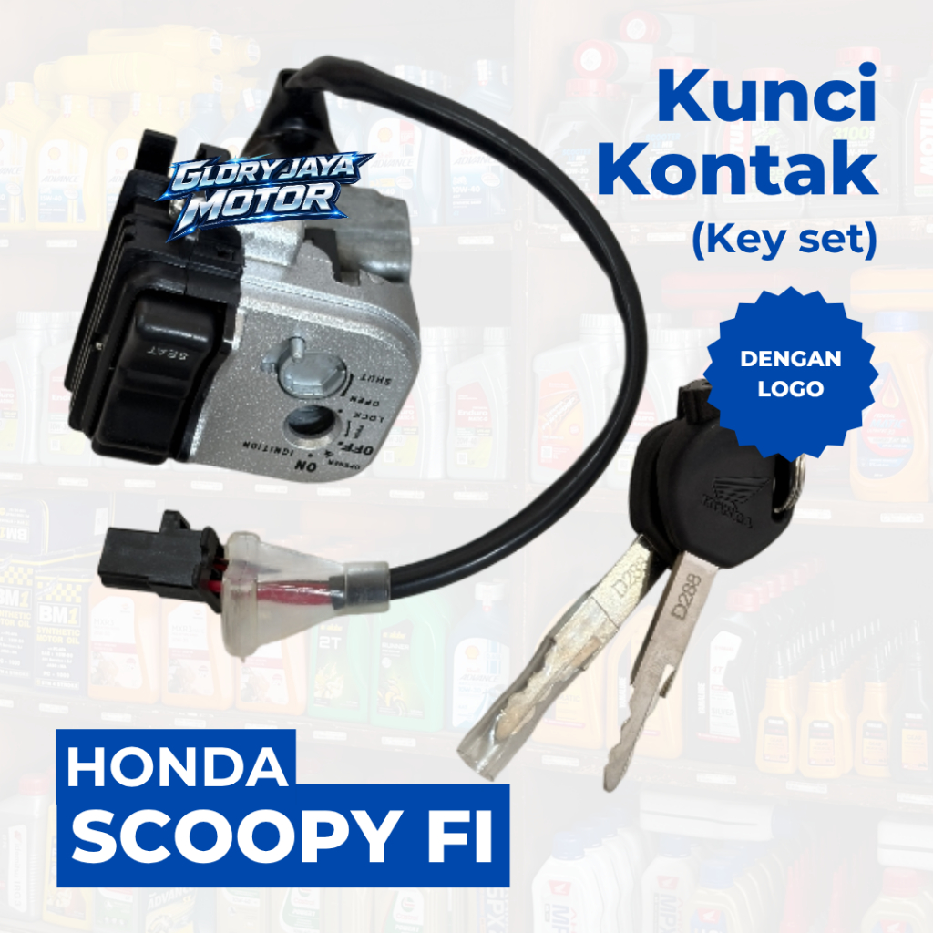 KUNCI KONTAK KEY SET MOTOR HONDA SCOOPY FI NEW ORI