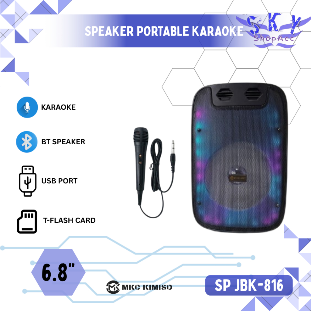Speaker Bluetooth JBK 816 Free Microphone