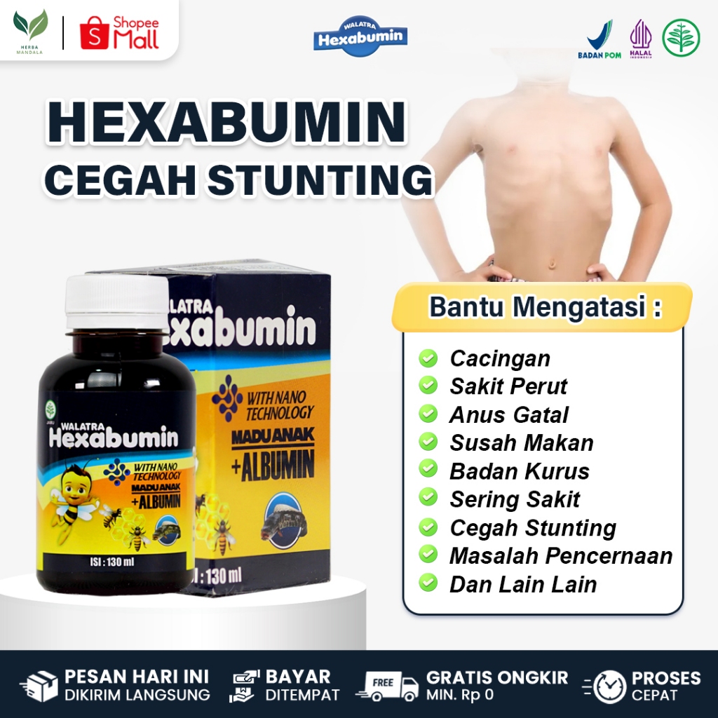 WALATRA HEXABUMIN Vitamin Untuk Pencegahan Stunting Nutrisi Tumbuh Kembang Anak
