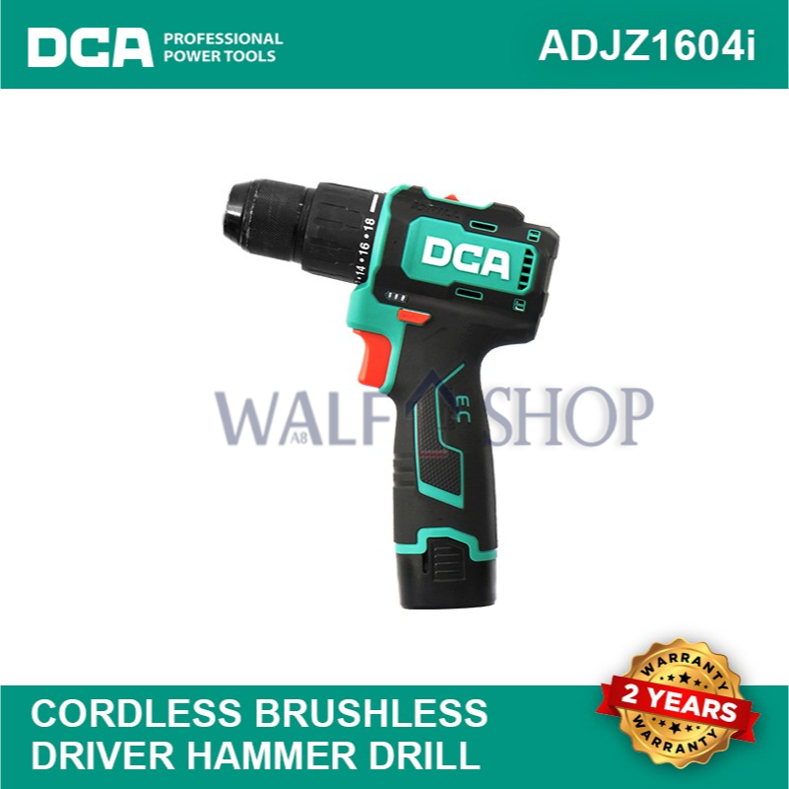 DCA ADJZ1604i CORDLESS BRUSHLESS DRIVER HAMMER DRILL | Mesin Bor Batre ADJZ1604i