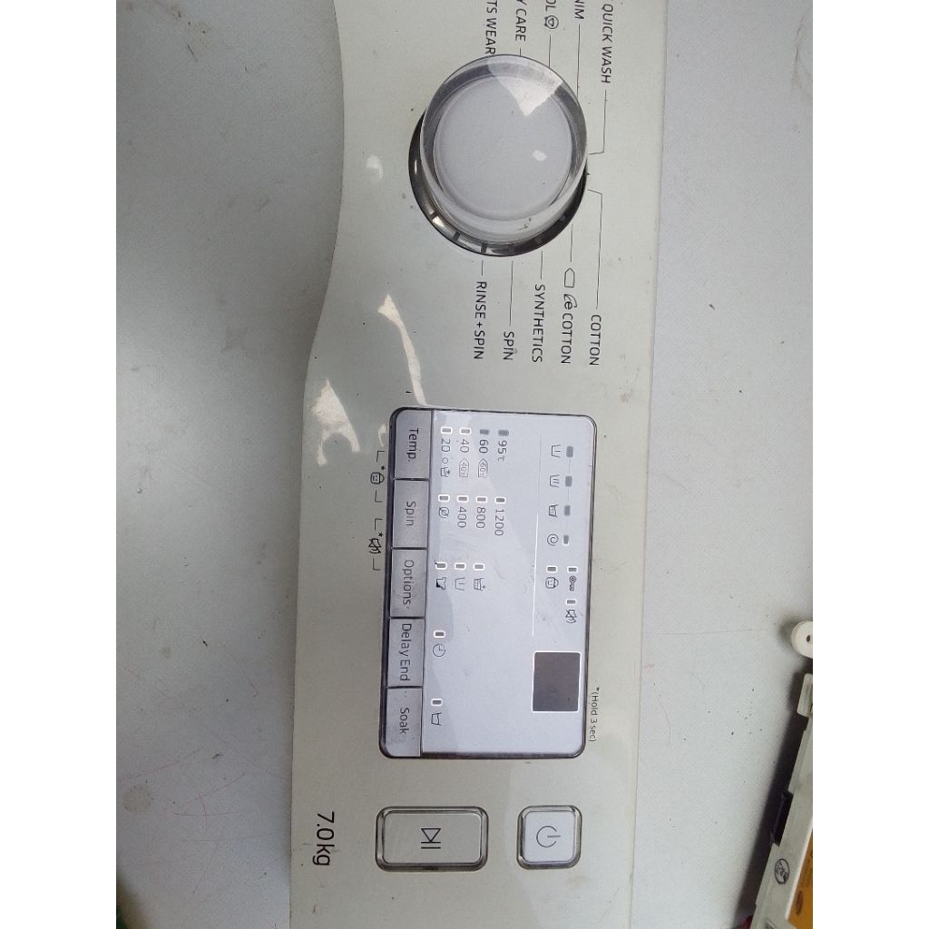 LED INDIKATOR DAN COVER MODUL MESIN CUCI SAMSUNG FRONT LOADING 7KG WW70J3283KW/SE (ORIGINAL COPOTAN)