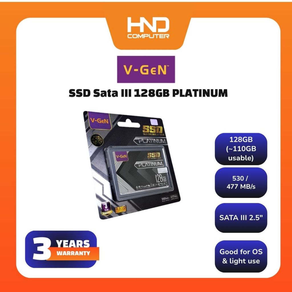 V-GeN SSD Platinum 128GB SATA 3 2.5"