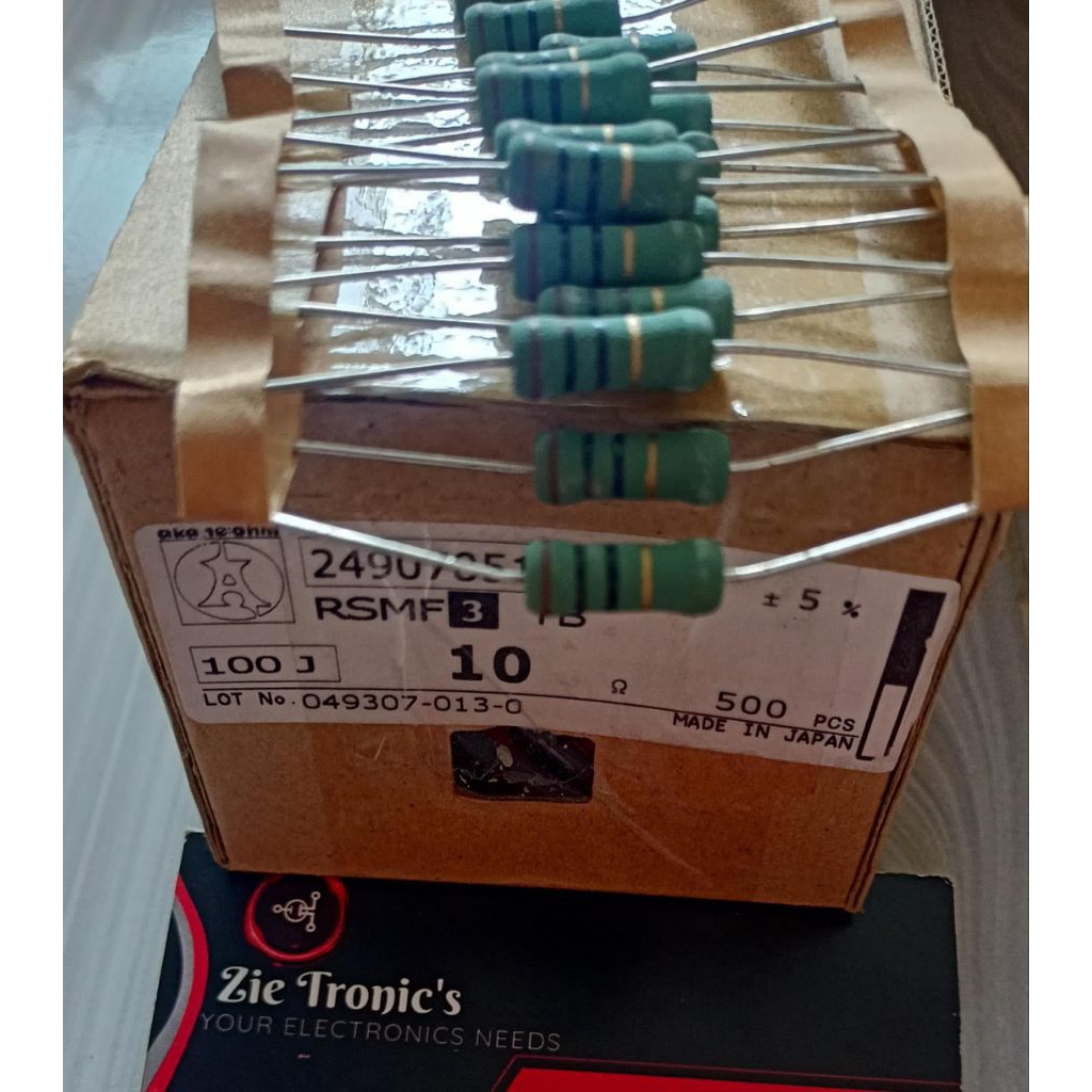 10 pcs Resistor 10 ohm 3 watt Original Akane Japan 10R 3 watt pengganti 2 watt