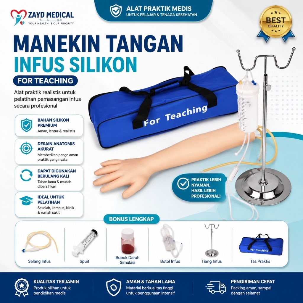 Manekin Tangan Infus Silikon/ SET Manikin Tangan infus