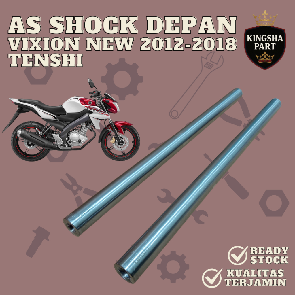 As Shock Depan Vixion New 2012-2018 Pipa Garpu Depan Vixion New NVL R15 V2 2014-2018 1PA Merk Tenshi