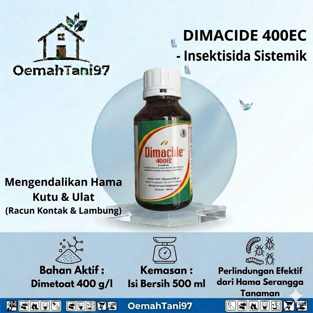 Dimacide 400EC - Insektisida Sistemik - 500ml (Original) Musuh Lalat Buah