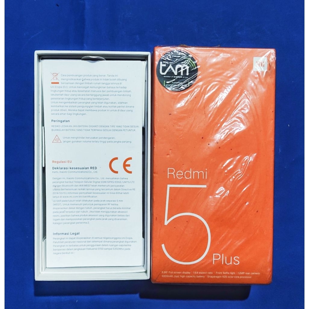 KARDUS DUS BOX REDMI 5 PLUS MINUS LECET PEMAKAIAN