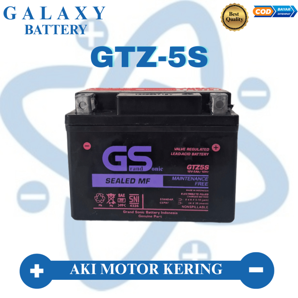 Aki Motor Shogun 125 2003 / New Shogun 125 / Arashi GTZ5S Accu Kering MF