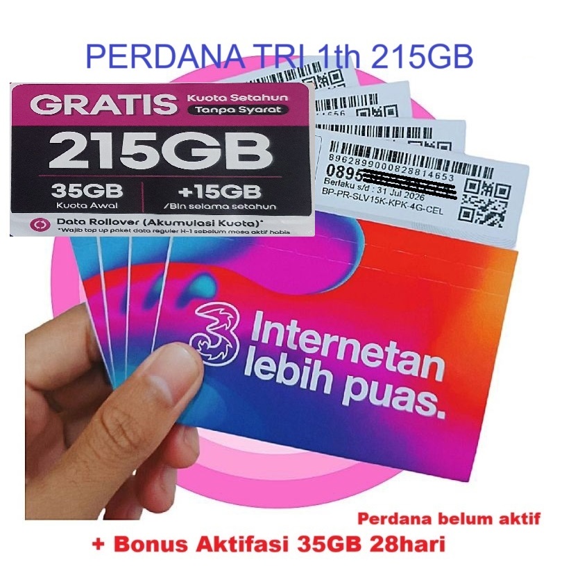 Kartu Tri Hifi Air Modem Indosat Tri 215GB 1 Tahun (15GB x 12Bln) Nasional Tri Hifi Air