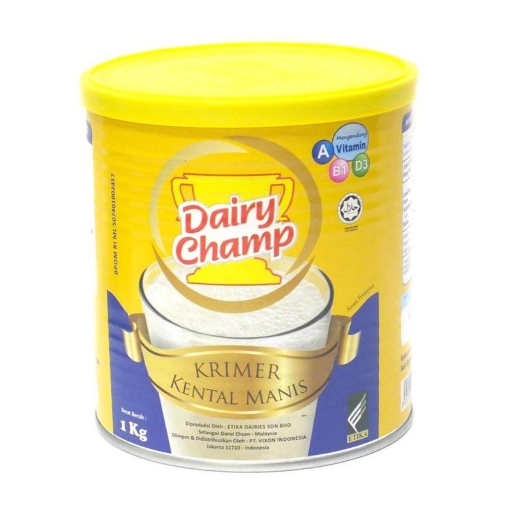 DAIRY CHAMP 1KG KALENG / SUSU KRIMER DAIRY CHAMP 1KG / SUSU KENTAL MANIS DAIRY CHAMP