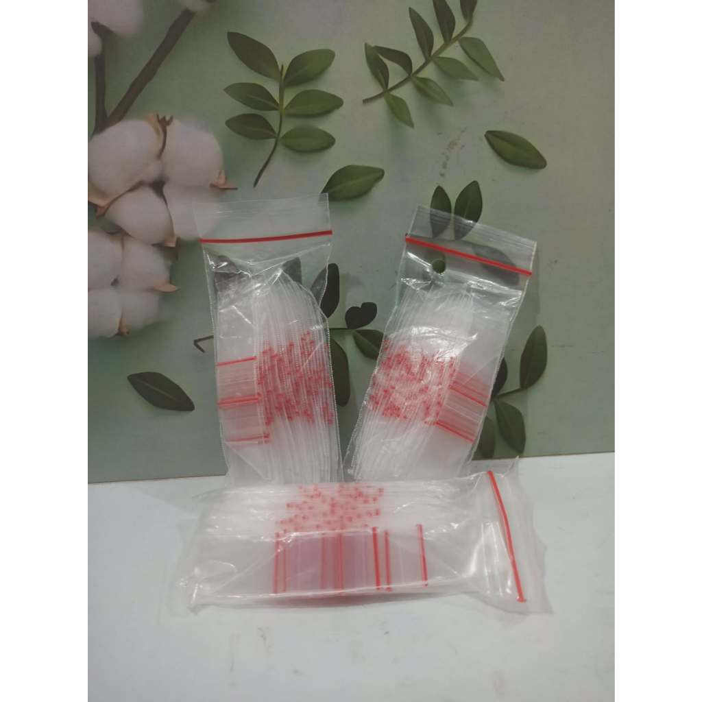 Plastik klip mini 1,8 x 3,5.klip obat, klip kecil (1 pack 10 bungkus, 1 bungkus 100pcs)