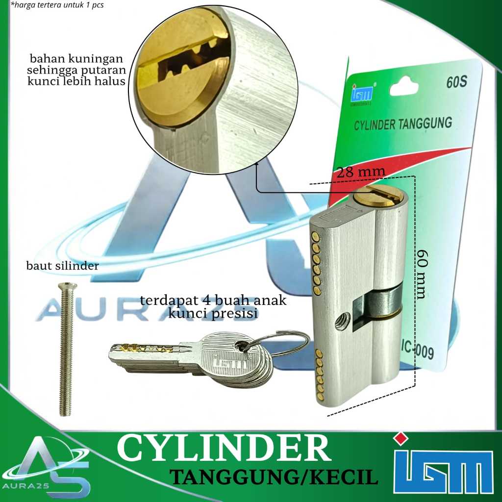 Silinder Kunci Kecil/Silinder Pengaman Kunci Pintu/Lock Cylinder