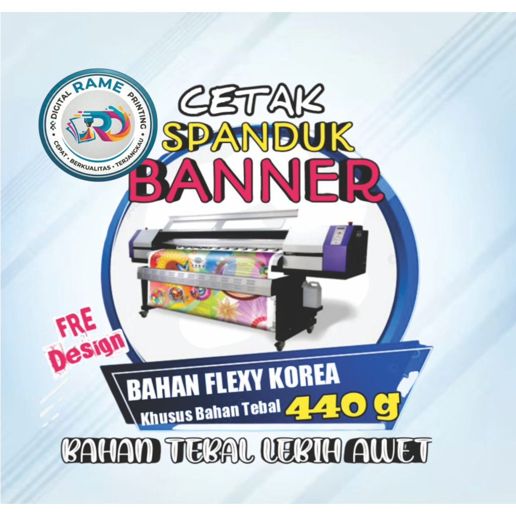 SPANDUK BANNER CUSTOM (TEBAL BAHAN FLEXY KOREA 440 GR)