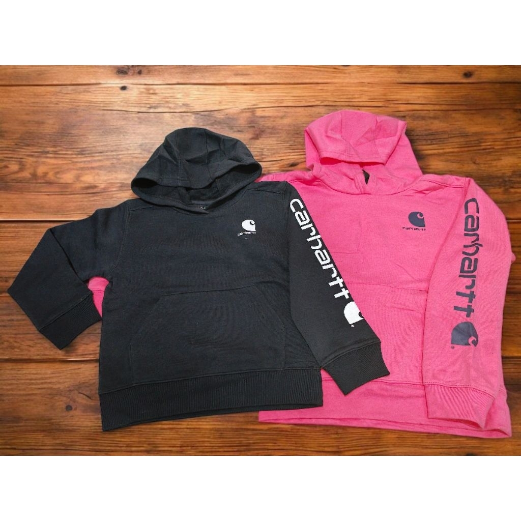 Carhartt Spellout Hoodie Junior Black Pink