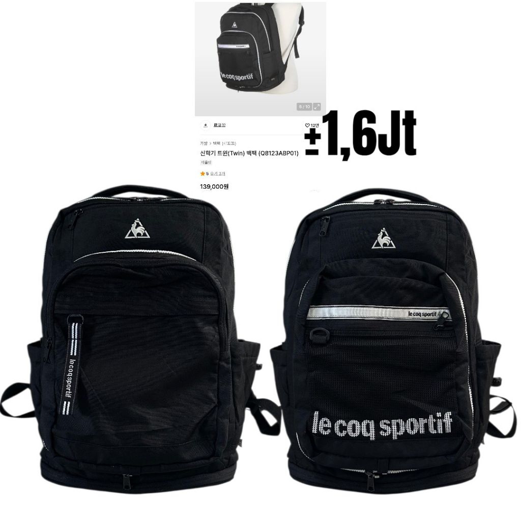 Ransel Kerja Le Coq Sportif Backpack Second 2 Face