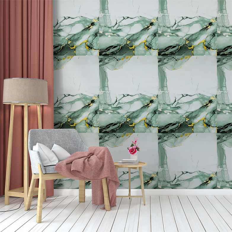 DTG Wallpaper Dinding Batu Bata Merah Coklat Abu Orange Biru Hijau Motif Dan Karakter Size 45CM x 8M