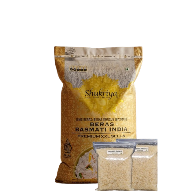Beras Basmati SHUKRIYA PREMIUM XXL kemasan repack 2kg Original Basmati India