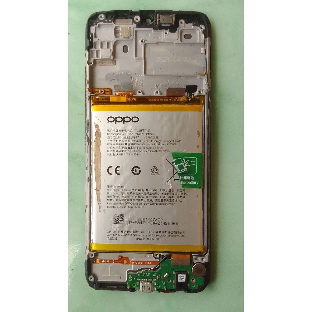 lca batre oppo a15 bekas