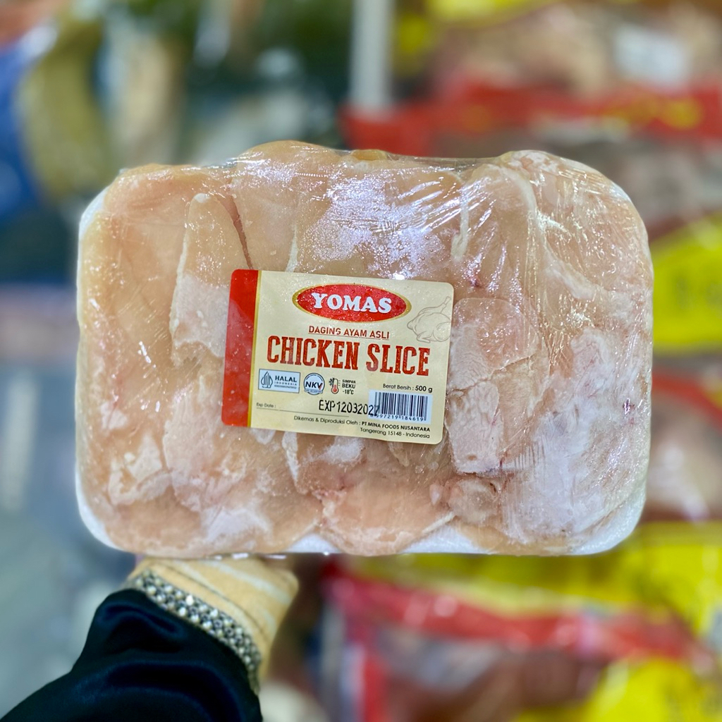 Yomas Chicken Slice Daging Ayam Asli 500gr