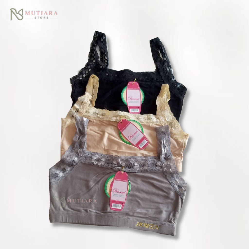 3 Pcs 6 Pcs 12 Pcs Miniset Anak Remaja SD/SMP Bahan Katun Halus & Lembut Bra MIniset Bowen Renda