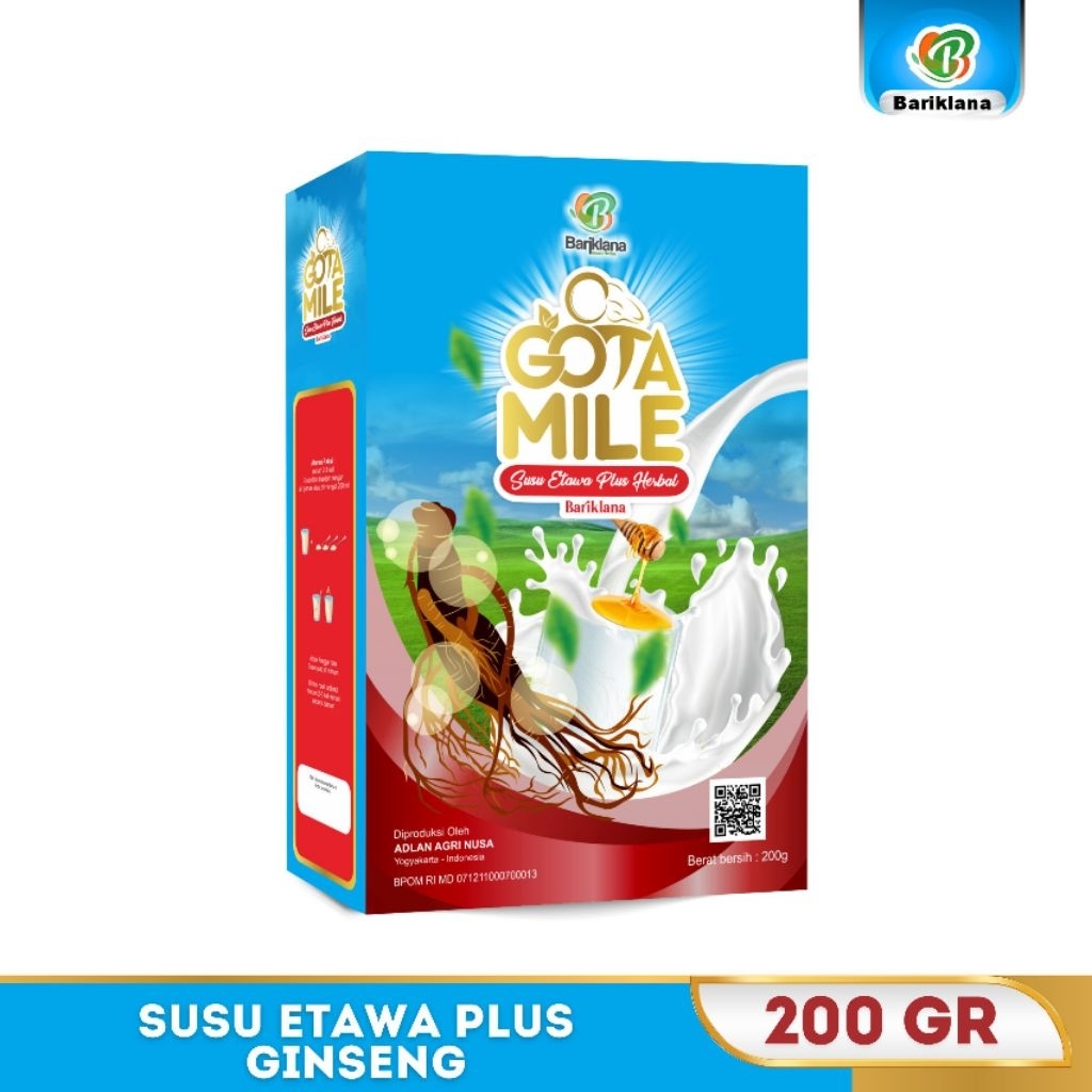 GOTAMILE Susu Kambing Etawa Plus Gingseng || Susu Khusus Pria 200gr GOTAMILE BARIKLANA