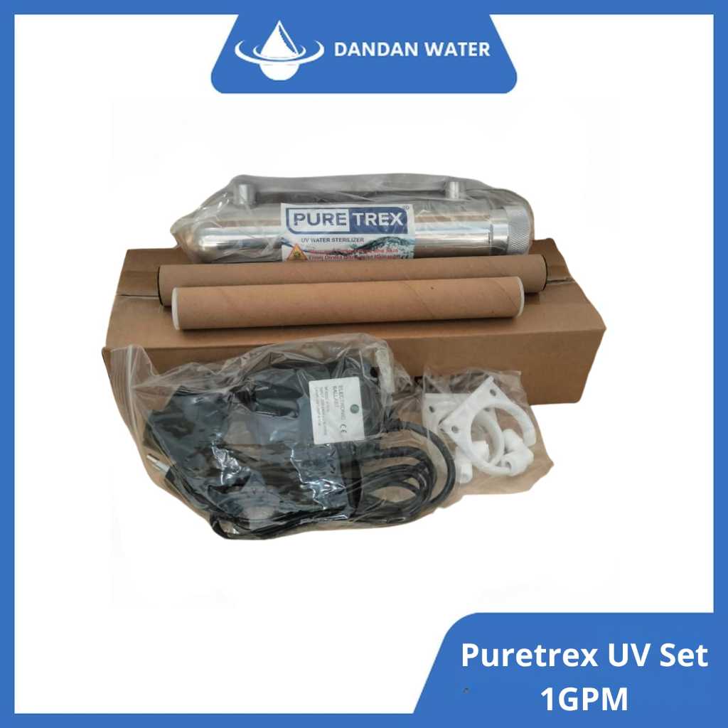 PUREtrex UV Sterilizer Reverse Osmosis 100Gpd 1 GPM UV 1GPM SET 6 watt