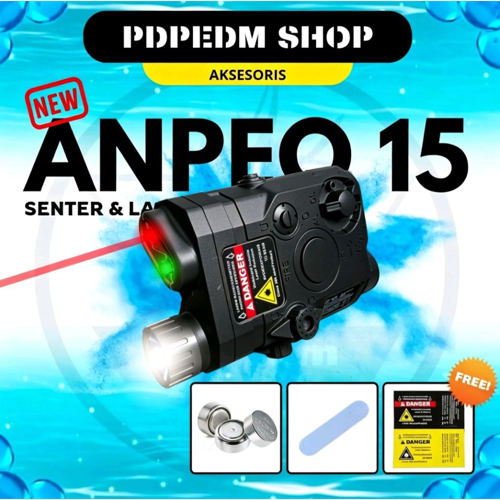 ANPEQ 15 Dummy Senter Tactical ANPEQ 15 Flashlight Senter Dan Laser
