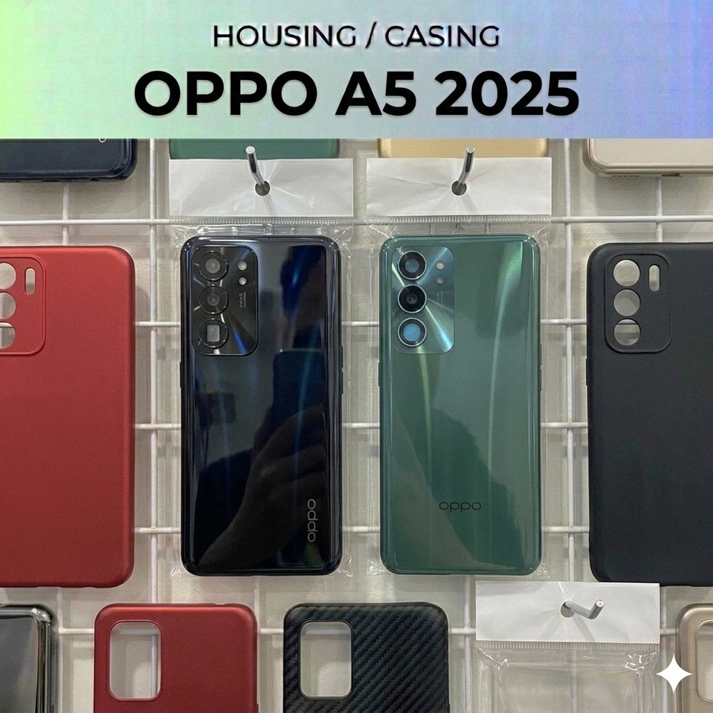 Casing Housing Body Oppo A5 2025 FULLSET Backdoor + Bezel Tulang HP