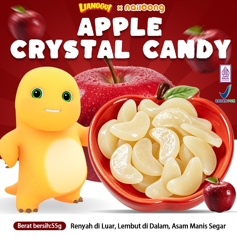 Lianggui - Permen Jeli Irisan Apel Halal Aneka Rasa Buah / Jajanan Anak / Jajan Candy