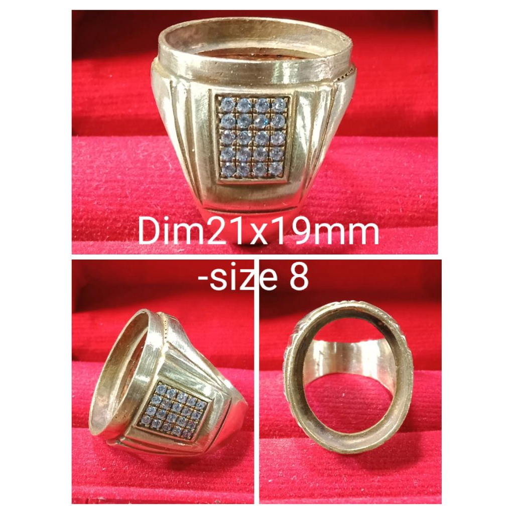 cincin Rangka ring emban Kuningan sari (kunsar) full micro diamond cocok untuk segala jenis batu per