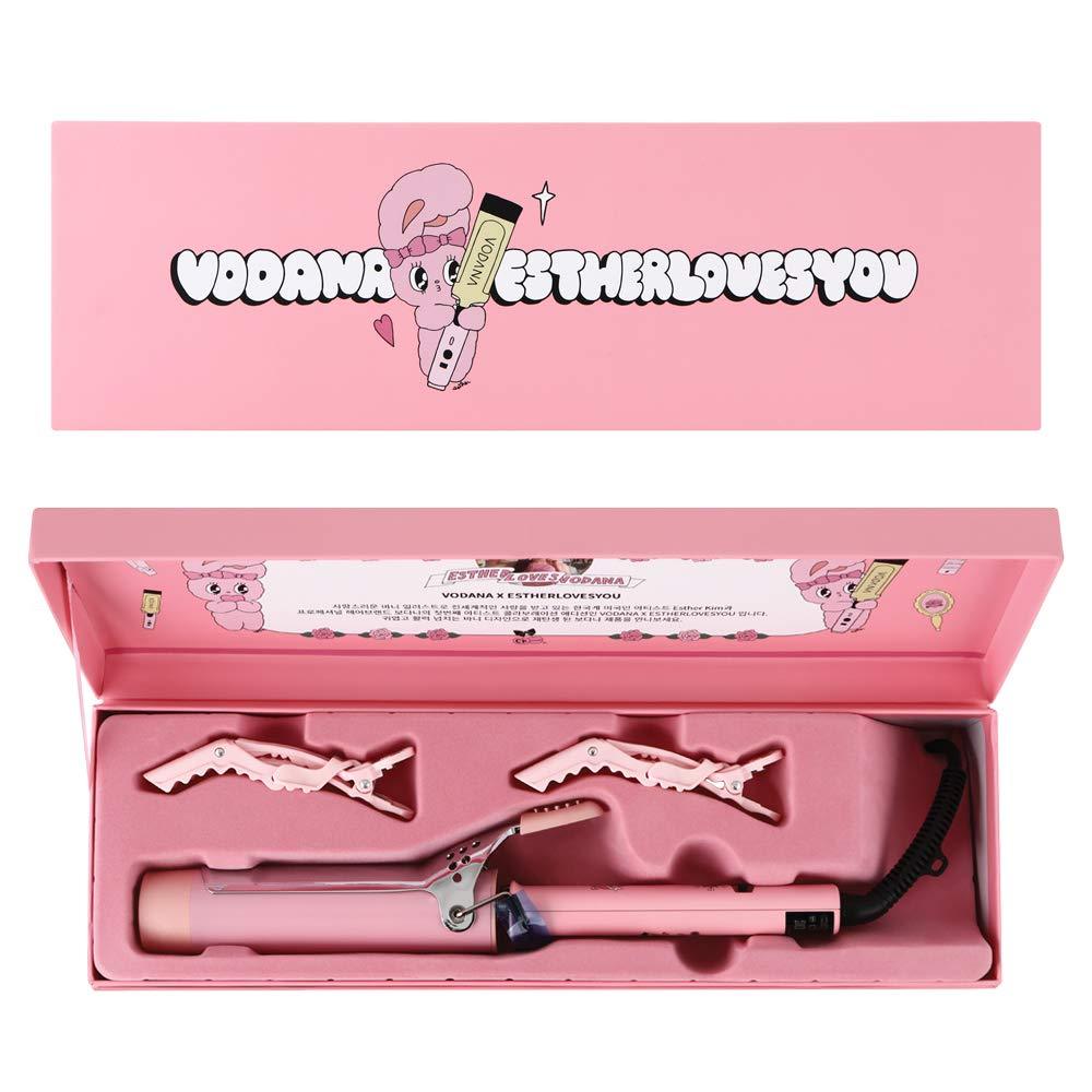 PRELOVED VODANA x Estherlovesyou Glamwave Hair Curling Iron 36mm – Pink / Catokan Rambut Ori Korea