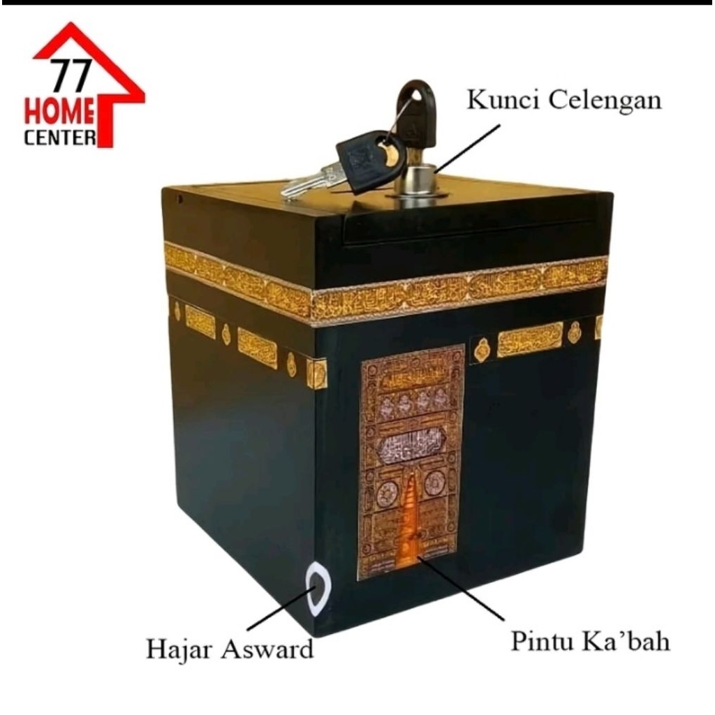 Celengan ka'bah kunci jumbo - Celengan miniatur Ka'bah kunci jumbo besar