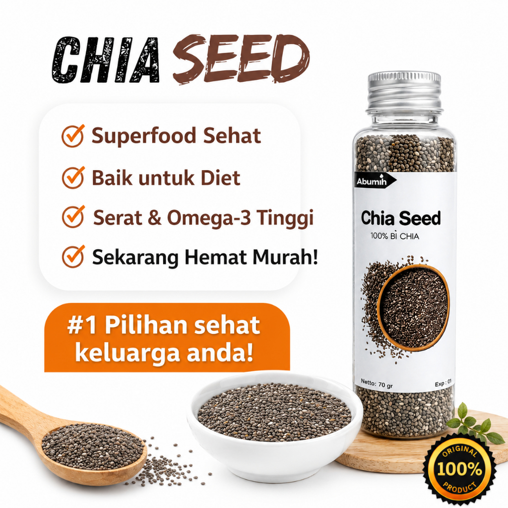 Chia Seed Abumih Chia Seed Organic Premium Chia Seed Untuk Diet Biji Chia Seeds Original