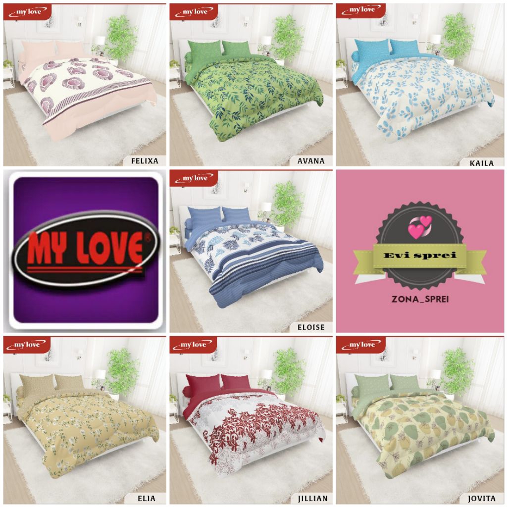 Bedcover all new my love 160x200 / 180x200 T30 bed cover set my love original