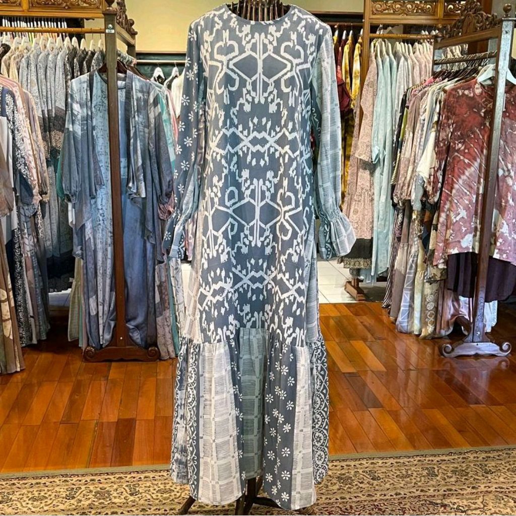 Eliz Dress Ceruti by Dian Pelangi ORIGINAL Busana Muslim Maxi Baju Gamis Abaya Kaftan Gaun Outfit Pe