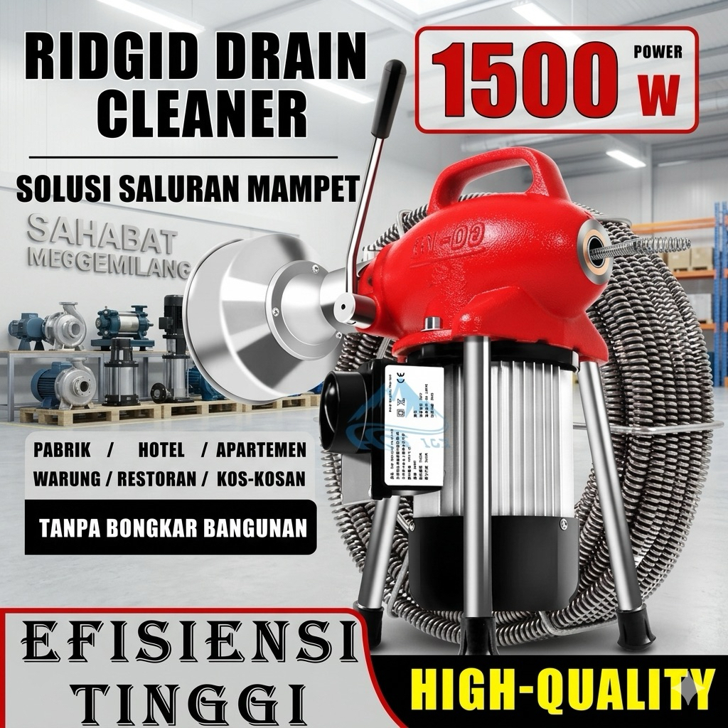 Ridgid Drain Cleaner 2031 Mesin Bor Saluran Mampet Pipa WC Got 1500W