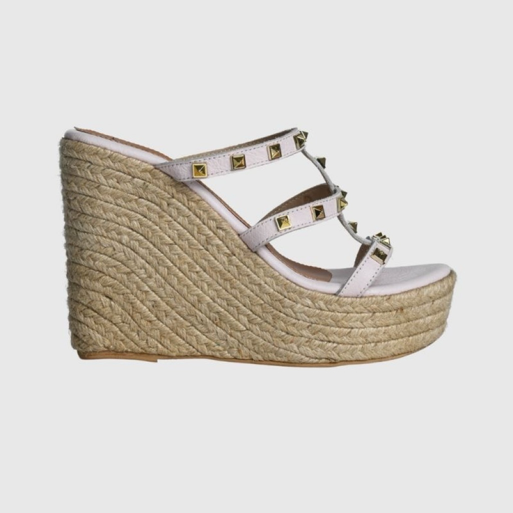 M&T - Wedges Espadrilles Wanita Marrie Jane Cow Leather