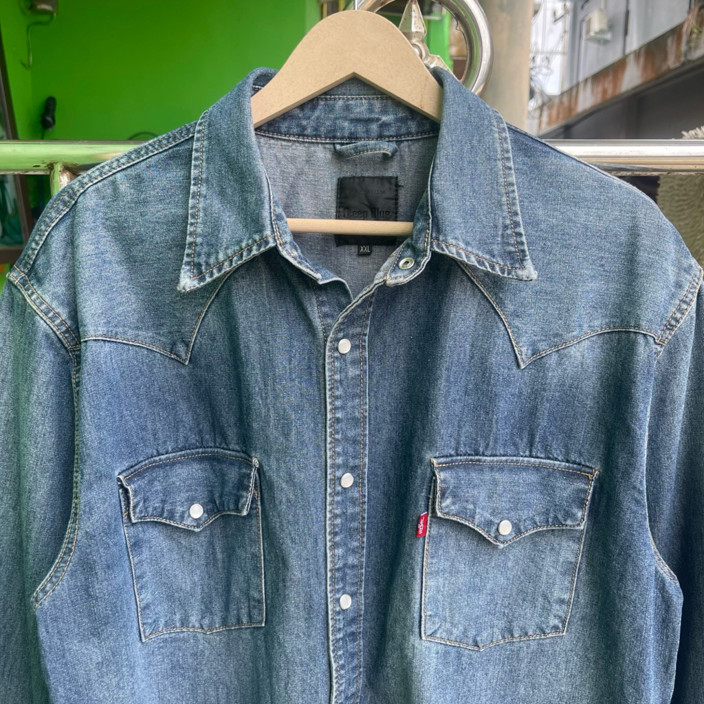 denim western chambray size xxl