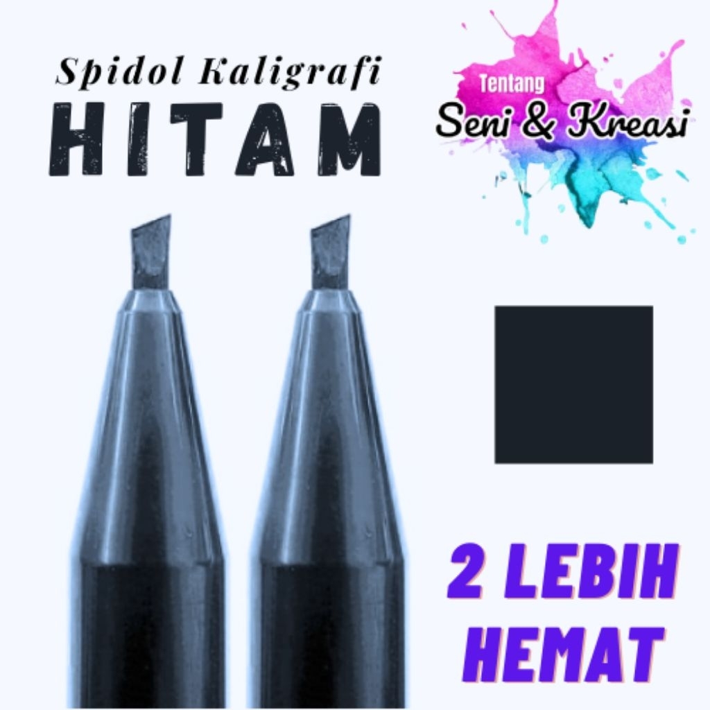 (2 Hitam) Spidol Kaligrafi Snowman