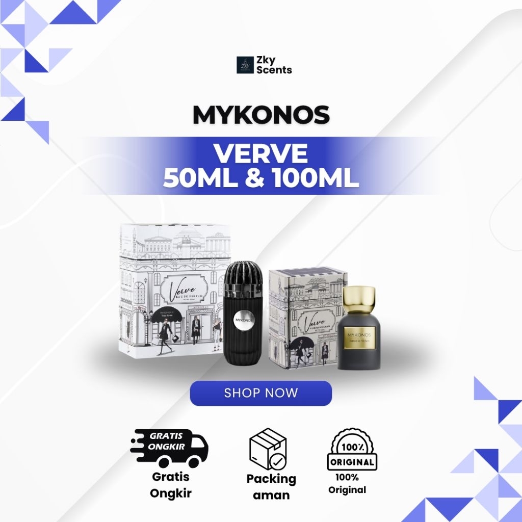 [Ready Stock] Mykonos Verve 50ml & 100ml Reseller Resmi 100% Original