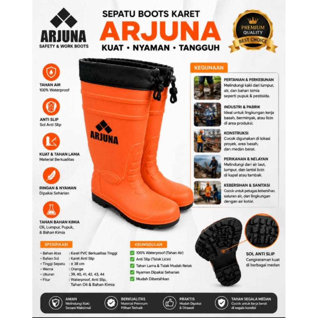 sepatu boot safety model krisbow