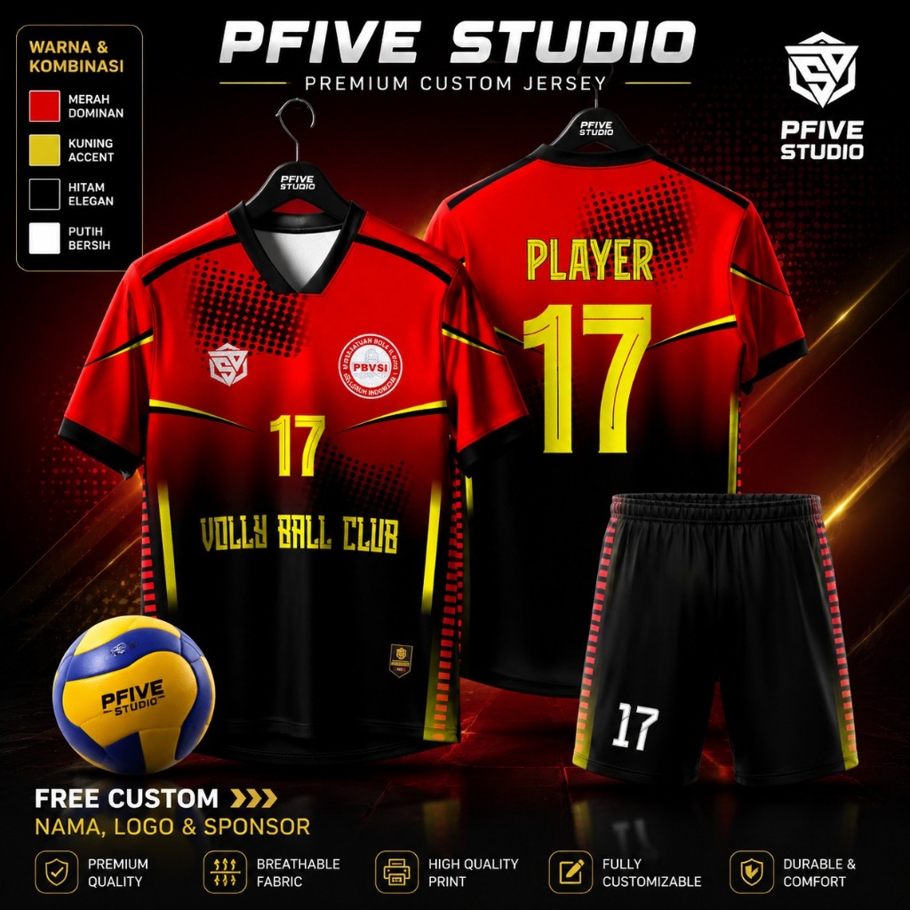 Jersey Voly /Jersey Voli Custom Full Printing