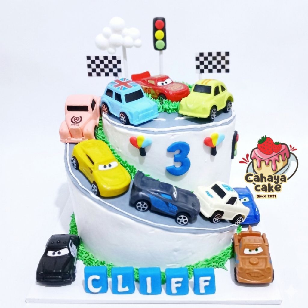 Cars Custom Cake/ Kue Ulang Tahun Mobil / Kue Ultah Anak Laki Laki