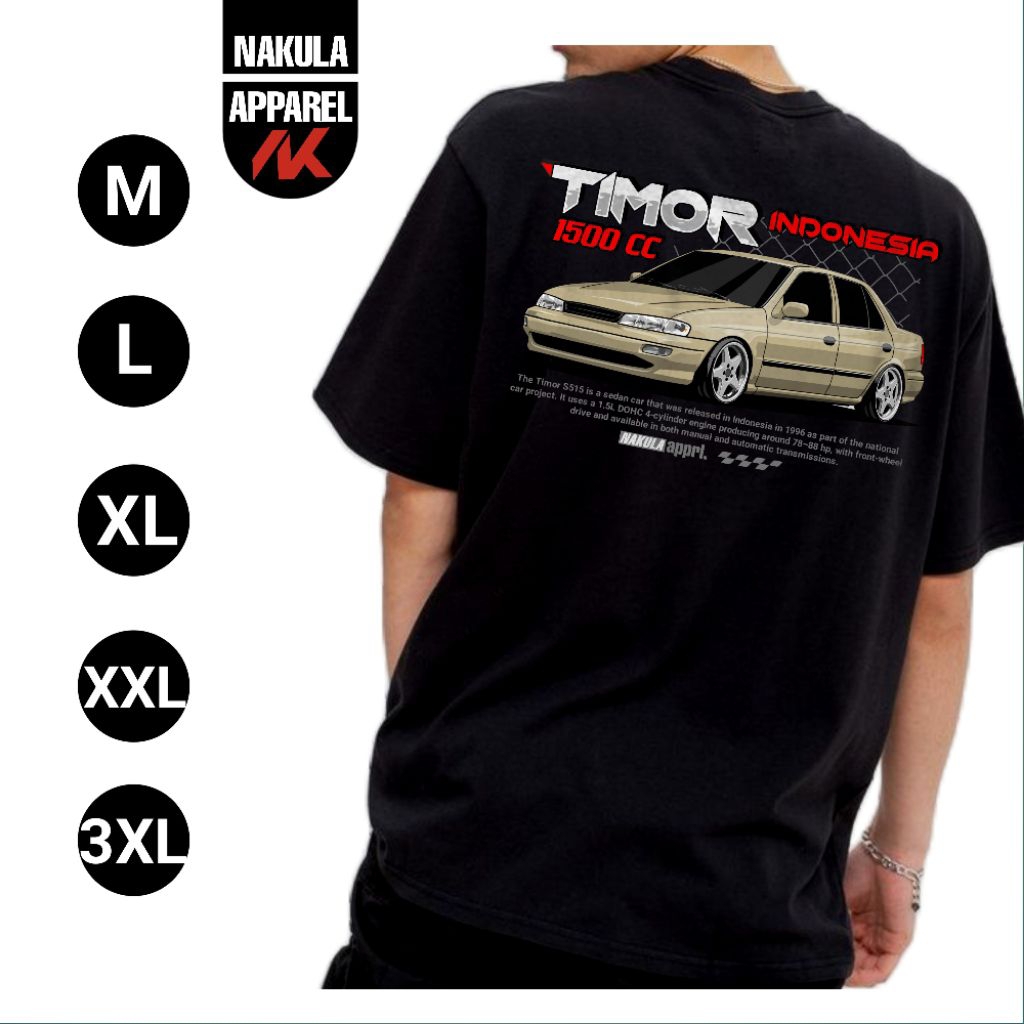 baju kaos mobil Timor dohc versi coklat muda ORI by Nakula ltd