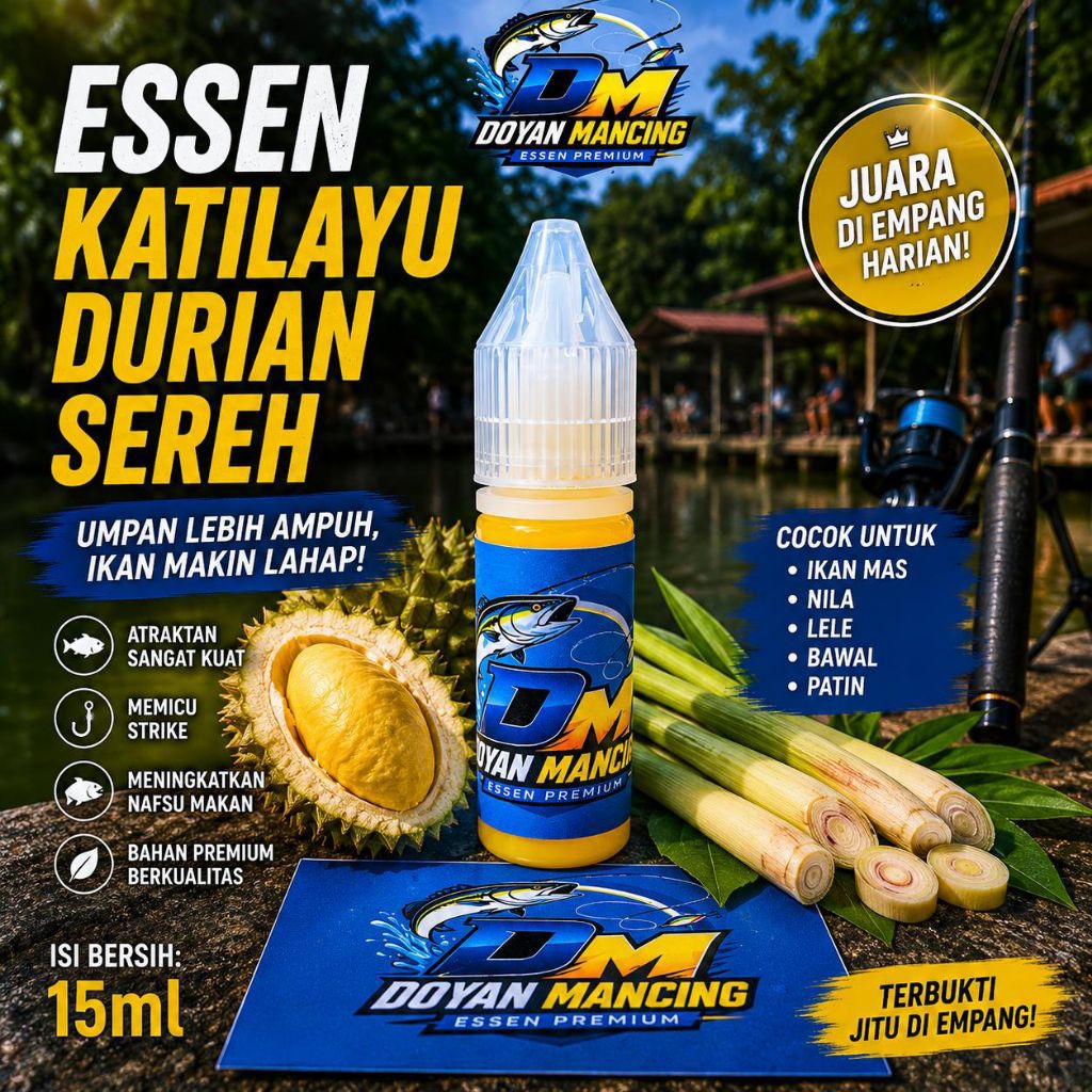Essen Esen DM Doyan Mancing Aroma katilayu durian sereh isi 15ml kualitas premium asli original 100%