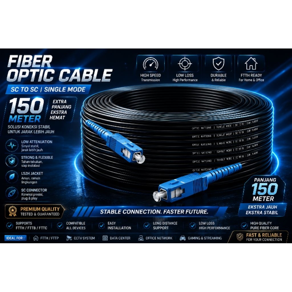 Kabel Fiber Optik precon 1 core 150m