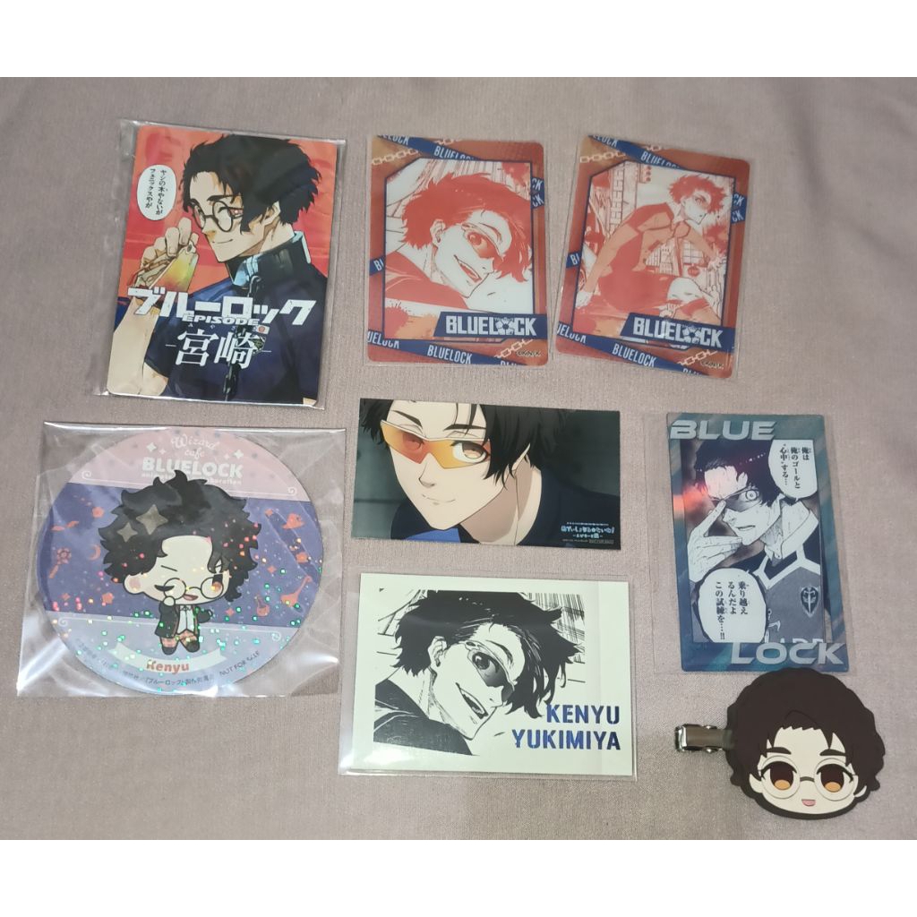 [SET ONLY] Photocard, mini standee, Hairpin official merch Blue Lock - Yukimiya Kenyu